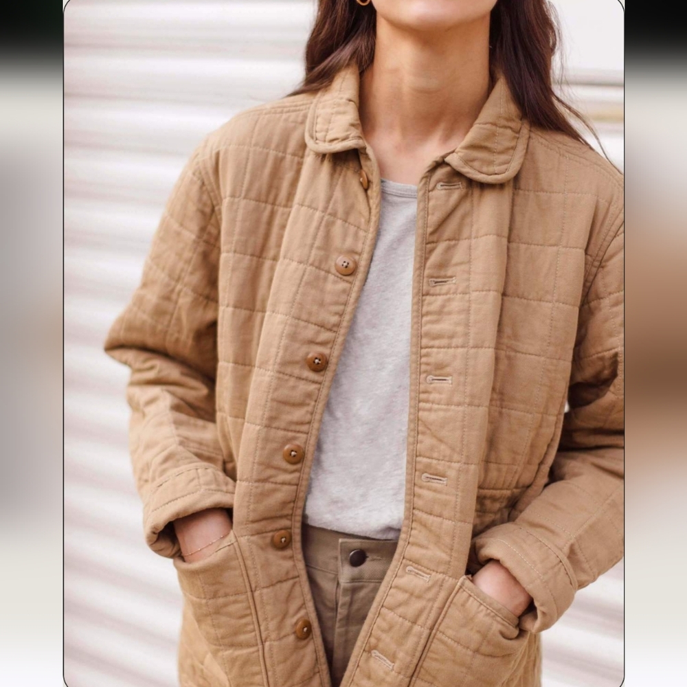 Alex Crane Quilted Kite Jacket in Chai Size Small MSRP $250